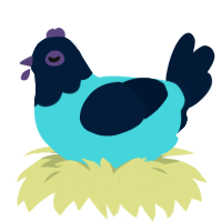 (unnamed), a aqua and tumblr chicken with a head pattern