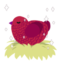 cranberry, a crimson and maroon chicken with a lace pattern