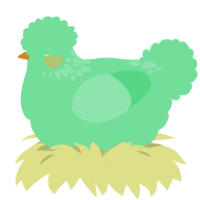 Sweet Pea Tart, a spring chicken with a neck-speckle pattern