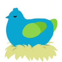 xyx Ceru, a cerulean and grass chicken
