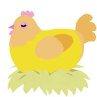 A yellow and honey chicken with a head pattern