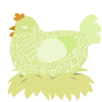 (unnamed), a lemon and apple chicken with a double-lace pattern