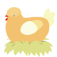 A beige and cream chicken
