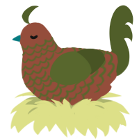 (unnamed), a russet and olive chicken with a lace pattern