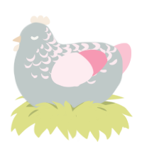 (unnamed), a silver and rose chicken with a half-lace pattern