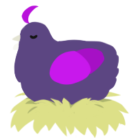 Giant Cow, a overcast and amethyst chicken