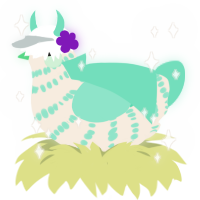Spearmint, a cream and mint chicken with a bar pattern