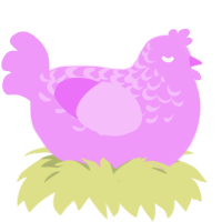 lavender, a lavender chicken with a half-lace pattern