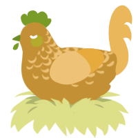 A gold and honey chicken with a half-lace pattern