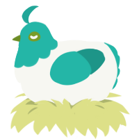 (unnamed), a white and turquoise chicken with a head pattern