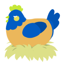 (unnamed), a honey and ultramarine chicken with a head pattern