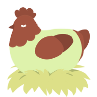 A apple and russet chicken with a head pattern