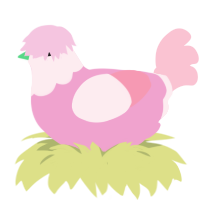 summer drink, a pink and rose chicken with a head pattern