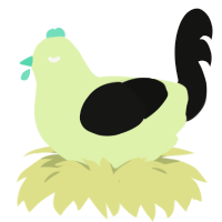 A apple and black chicken