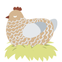 White Laced Cornish, a beige and mist chicken with a lace pattern