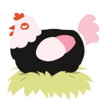 (unnamed), a sable and rose chicken with a head pattern