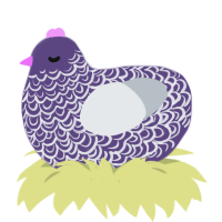 A overcast and mist chicken with a double-lace pattern