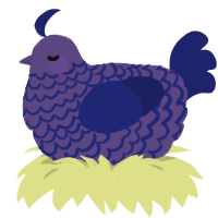 A overcast and navy chicken with a lace pattern