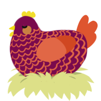 Sardonyx, a wine and vermilion chicken with a lace pattern