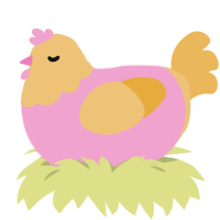 TBN, a pink and honey chicken with a head pattern