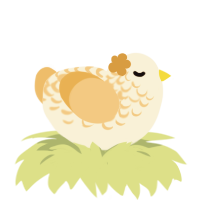 A cream and honey chicken with a half-lace pattern