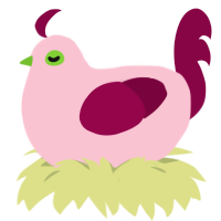 A rose and maroon chicken