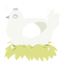 Starlight, a white chicken