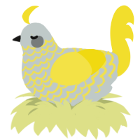 (unnamed), a silver and yellow chicken with a lace pattern