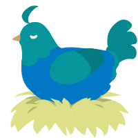 (unnamed), a sapphire and teal chicken with a head pattern