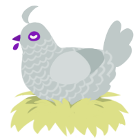 A silver chicken with a lace pattern