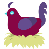 Mouse Pad, a maroon and overcast chicken