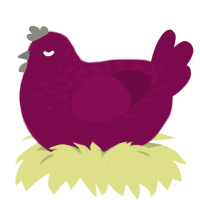 wine mothers ashes-, a wine chicken with a half-lace pattern
