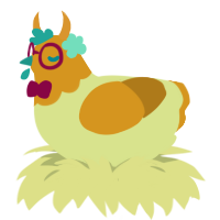 雷鳴, a lemon and ochre chicken with a head pattern