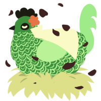 Persephone, a viridian and spring chicken with a double-lace pattern