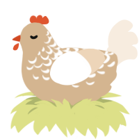 qou nail clippings, a beige and cream chicken with a half-lace pattern