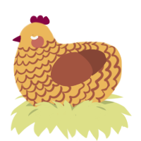 (unnamed), a honey and russet chicken with a lace pattern