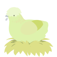 excess b12, a apple and lemon chicken with a neck-speckle pattern