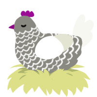 (unnamed), a ash and white chicken with a lace pattern