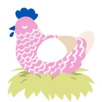 (unnamed), a pink and cream chicken with a lace pattern