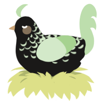 (unnamed), a sable and gluppy chicken with a half-lace pattern
