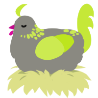 (unnamed), a ash and lime chicken with a neck-speckle pattern