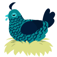 (unnamed), a teal and tumblr chicken with a lace pattern