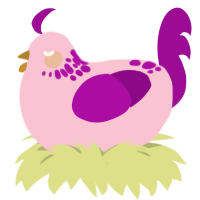 (unnamed), a rose and plum chicken with a neck-speckle pattern