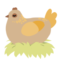 (unnamed), a beige and honey chicken with a neck-speckle pattern