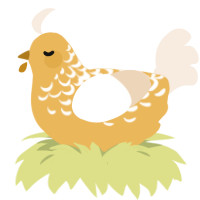 (unnamed), a honey and cream chicken with a half-lace pattern