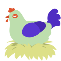 false indigo plant, a gluppy and indigo chicken