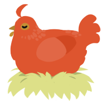 I CAST FIREBALL, a vermilion chicken with a neck-speckle pattern