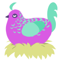 Eri SynthV, a orchid and mint chicken with a half-lace pattern