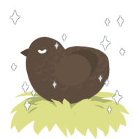 A bark chicken with a half-lace pattern