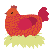 Carolina Reaper, a vermilion and crimson chicken with a lace pattern
